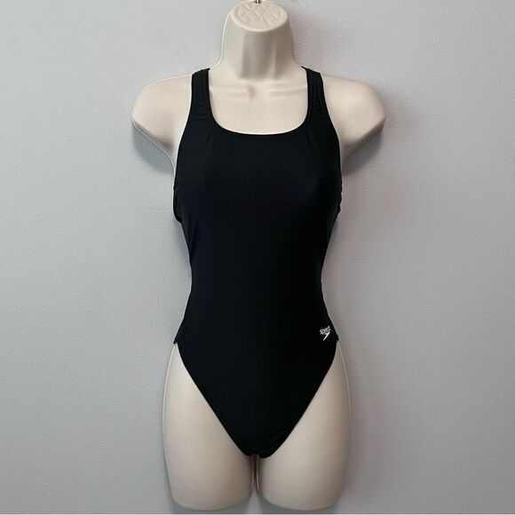 Speedo Black Pro LT One-Piece Swimsuit Size 8/34  NWT! - Picture 1 of 10